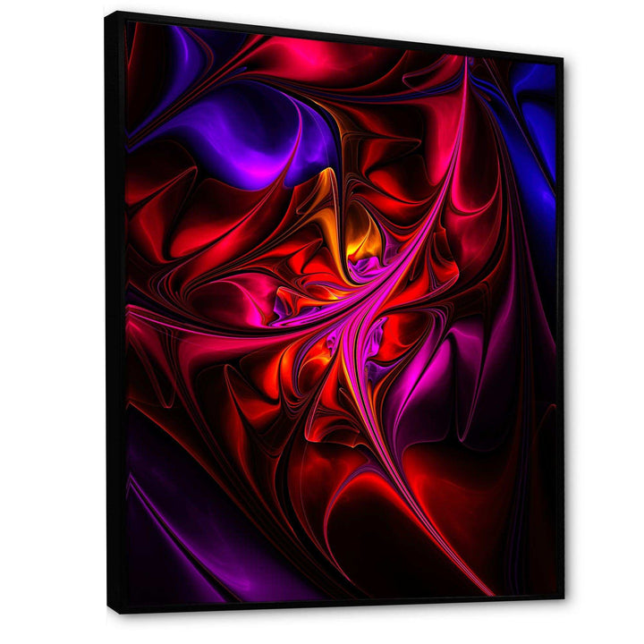 Multi Colored Magenta Stained Glass - Modern Canvas Wall Art