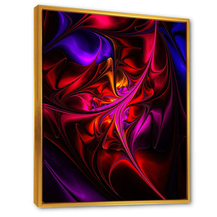 Multi Colored Magenta Stained Glass - Modern Canvas Wall Art