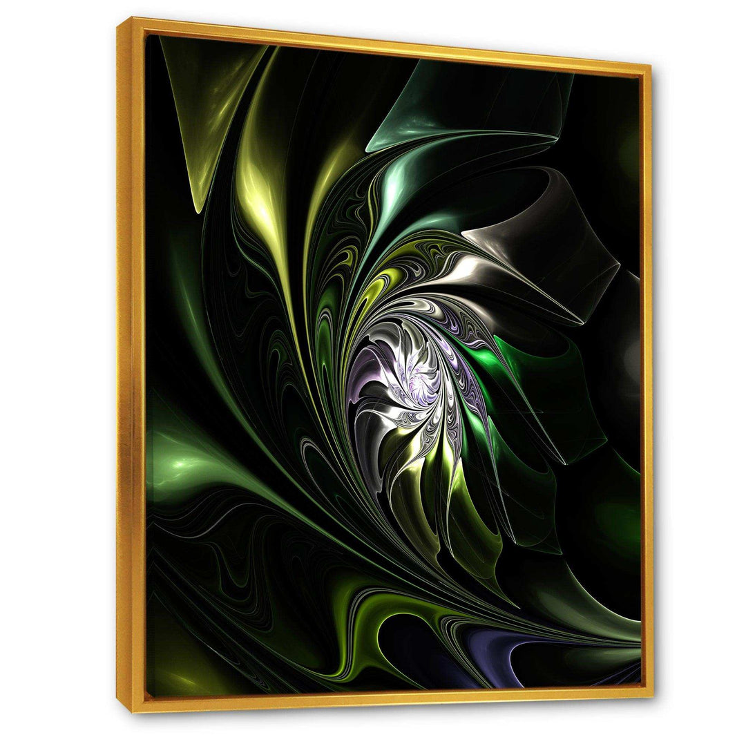 Multi Colored Green Stained Glass - Modern Canvas Wall Art