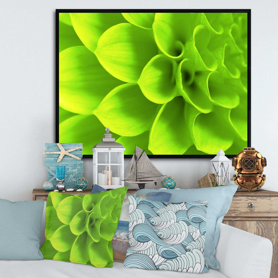 Bright Green Flower Petals