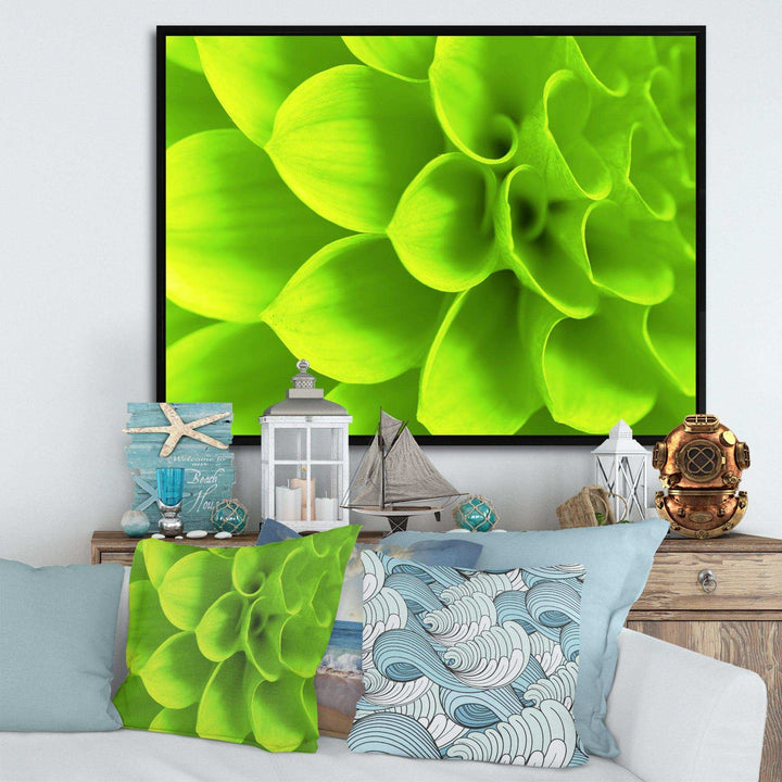 Bright Green Flower Petals