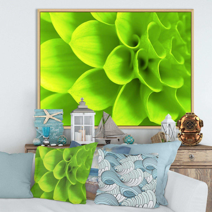 Bright Green Flower Petals