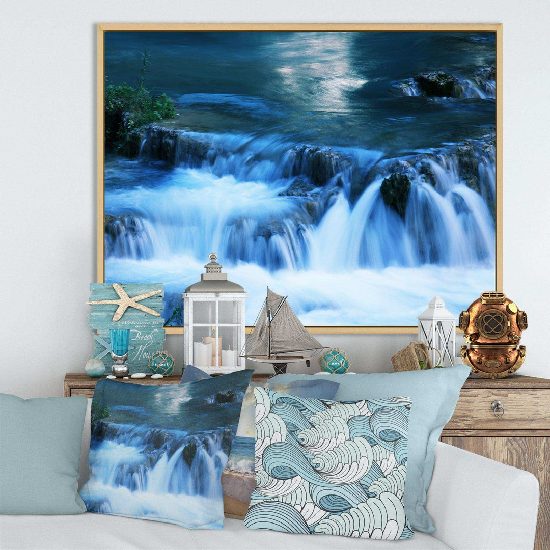 Beautiful Small Blue Waterfalls