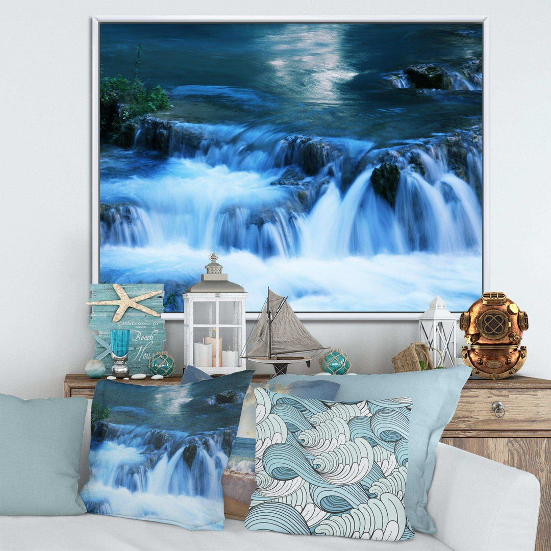 Beautiful Small Blue Waterfalls