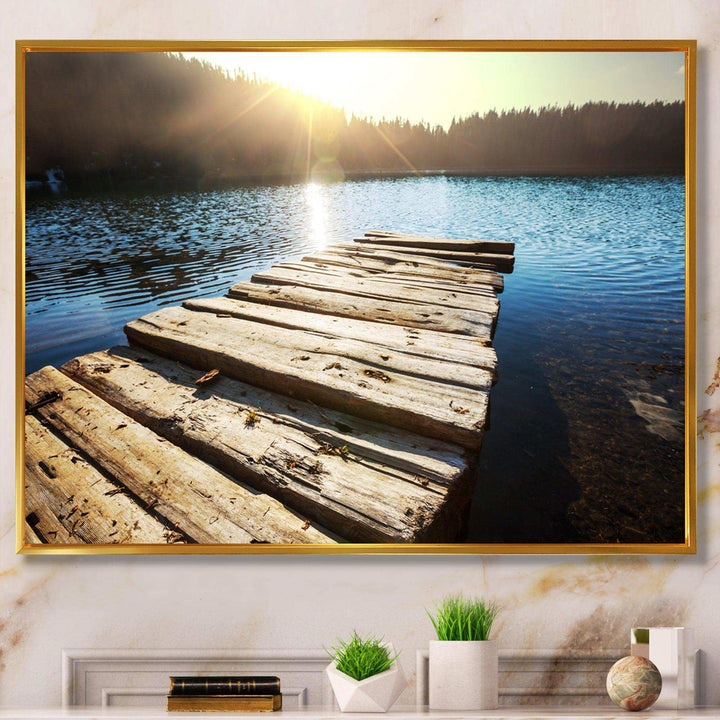 Large Wooden Pier into the Lake