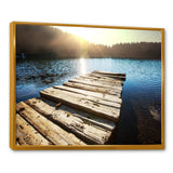 Large Wooden Pier into the Lake