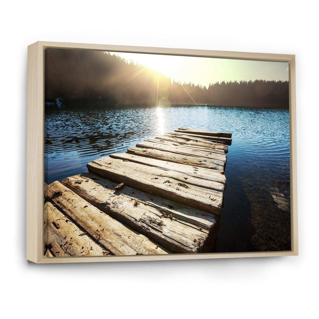 Large Wooden Pier into the Lake