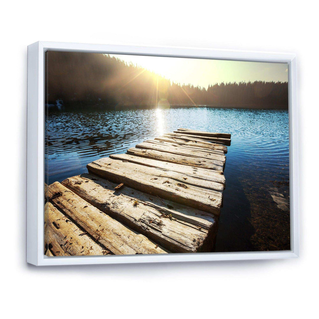 Large Wooden Pier into the Lake