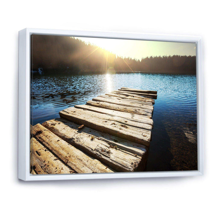 Large Wooden Pier into the Lake