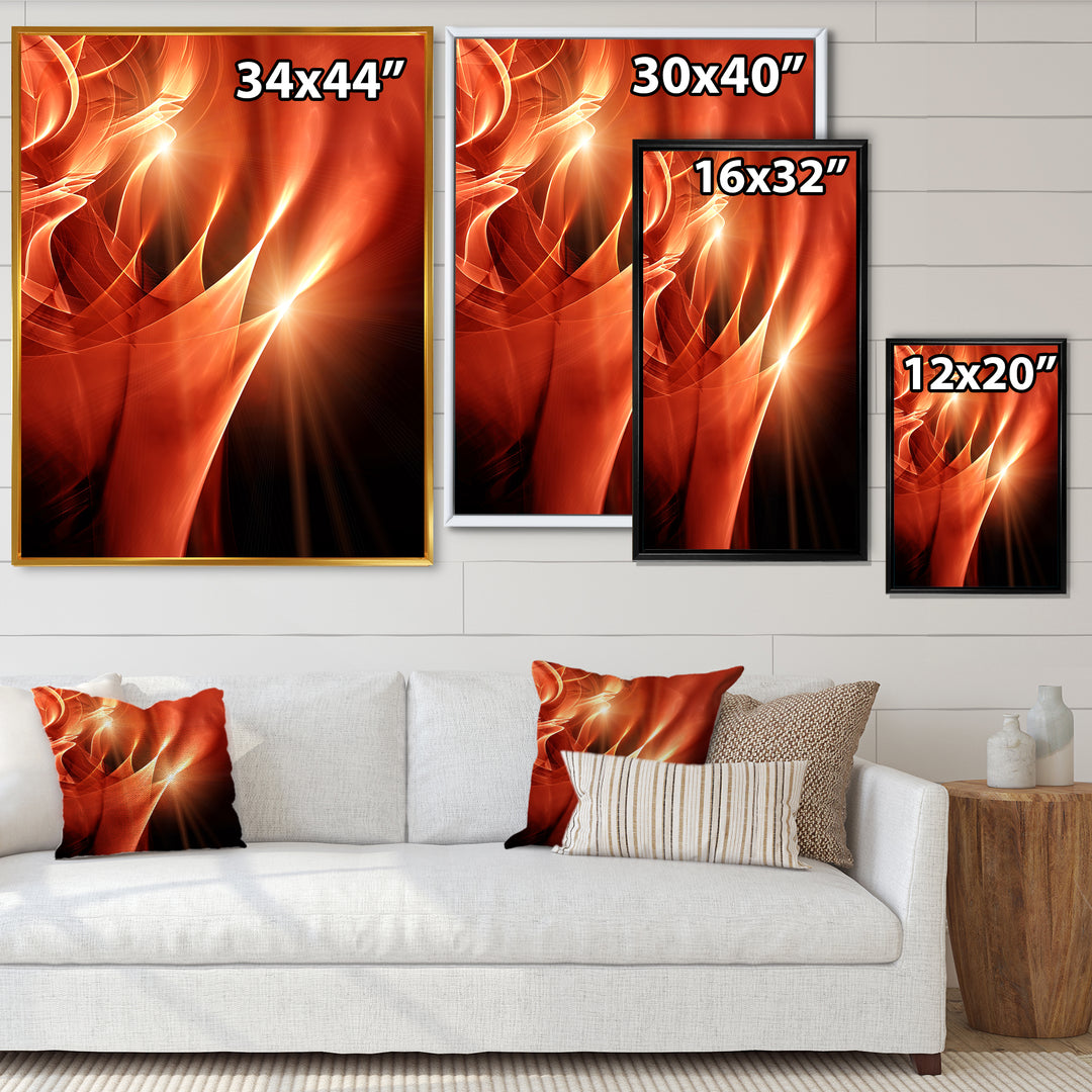 Abstract Warm Brown Fractal Design Framed Print Matte White - 1.5" Width