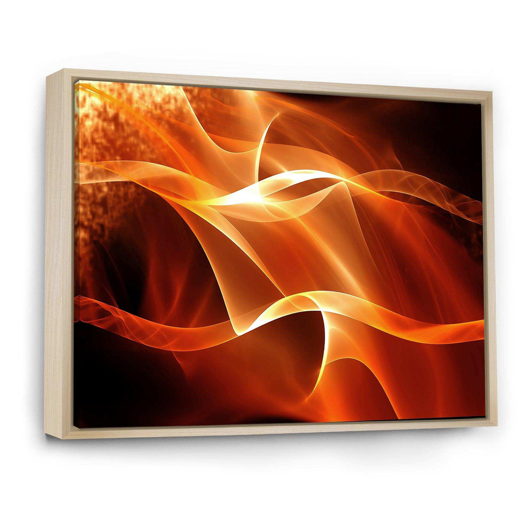 Orange Abstract Fractal Waves - Modern Wall Art Prints