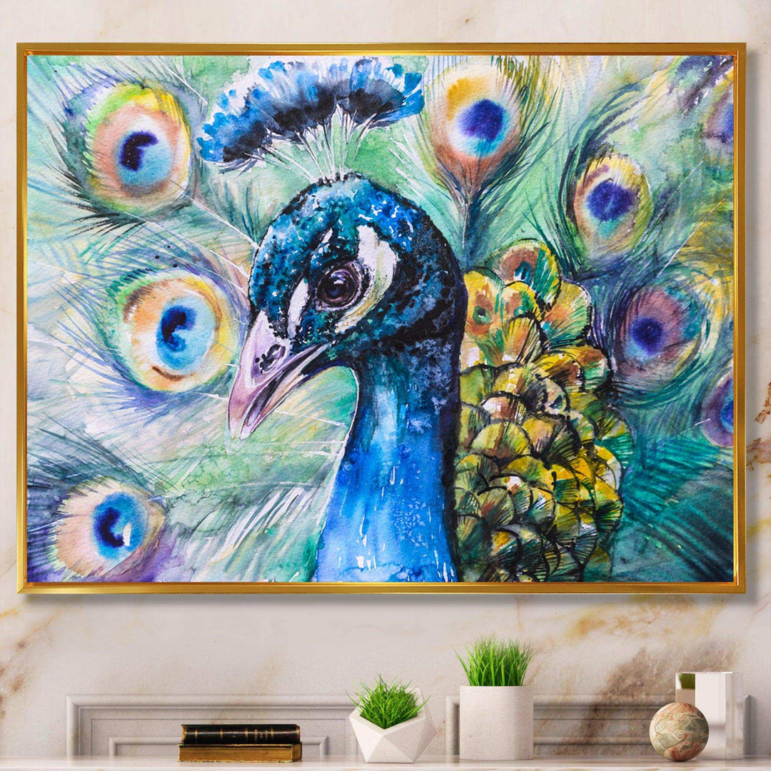 Beautiful Peacock Watercolor