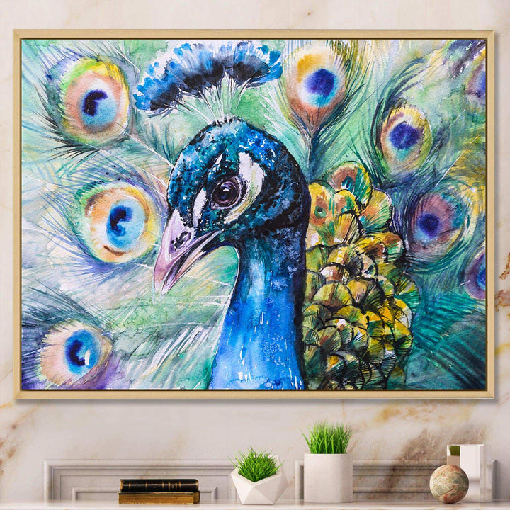 Beautiful Peacock Watercolor