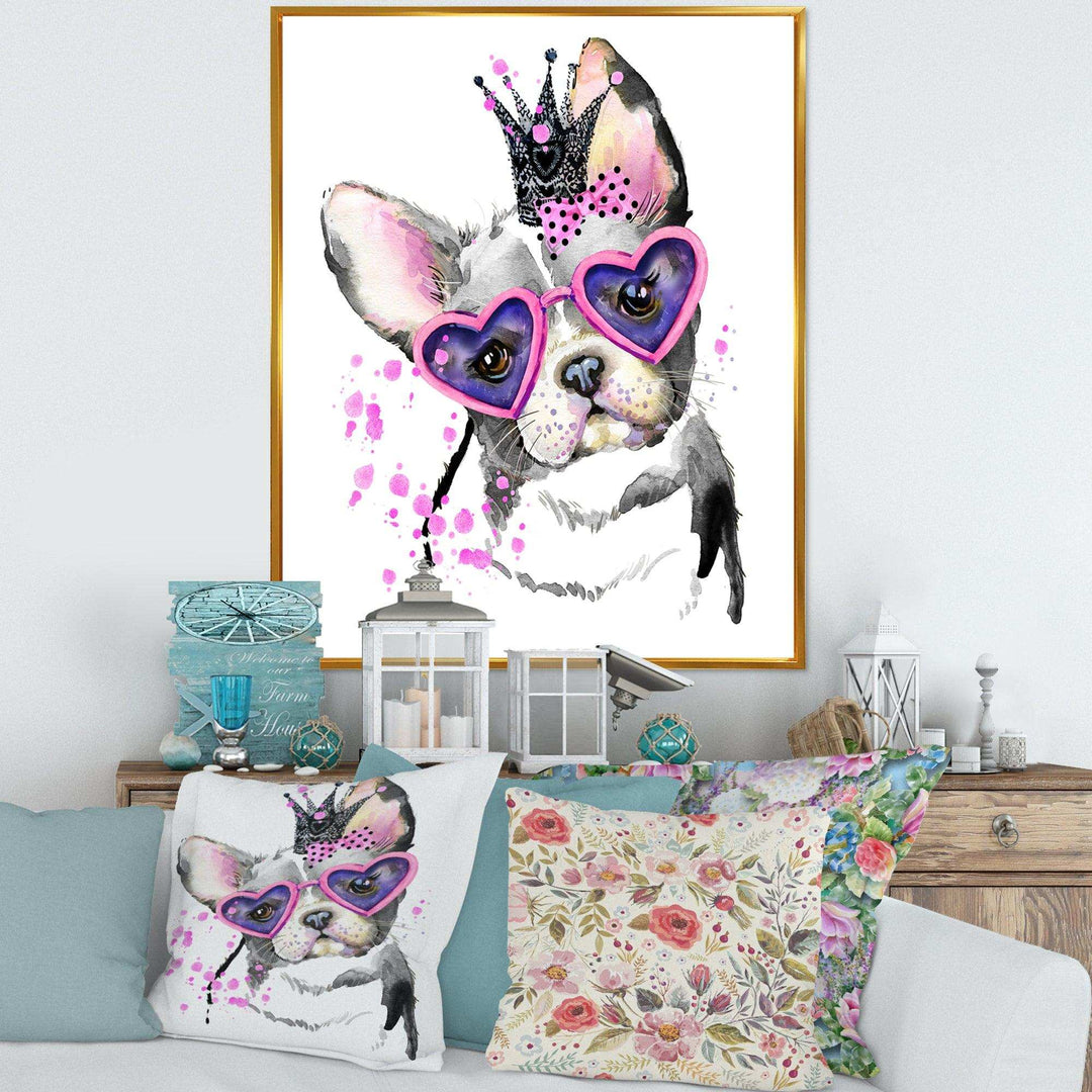 Sweet Funny Dog with Glasses