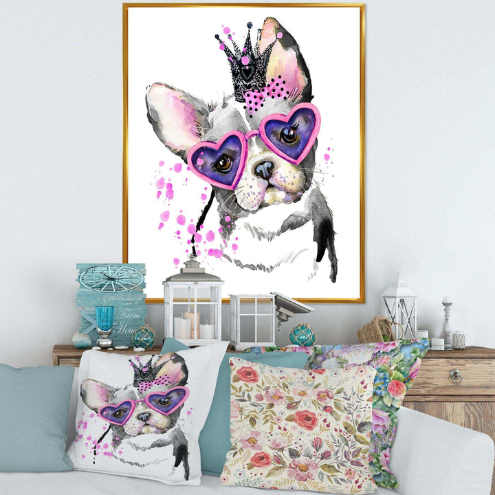 Sweet Funny Dog with Glasses