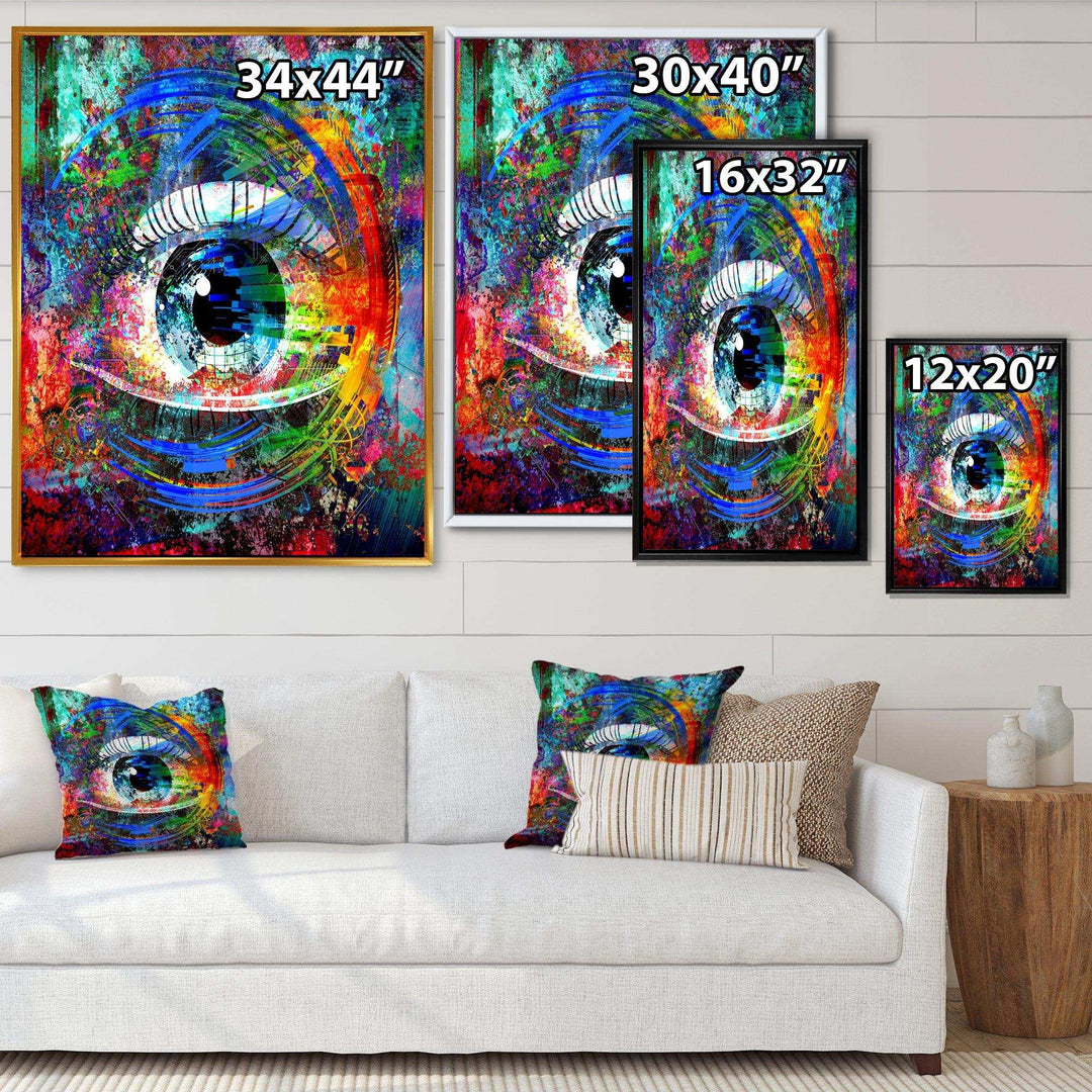 Magic Eye over Abstract Design - Modern Wall Art Prints