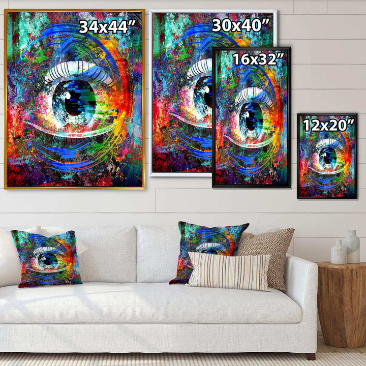 Magic Eye over Abstract Design - Modern Wall Art Prints