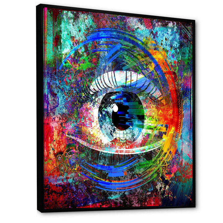 Magic Eye over Abstract Design - Modern Wall Art Prints