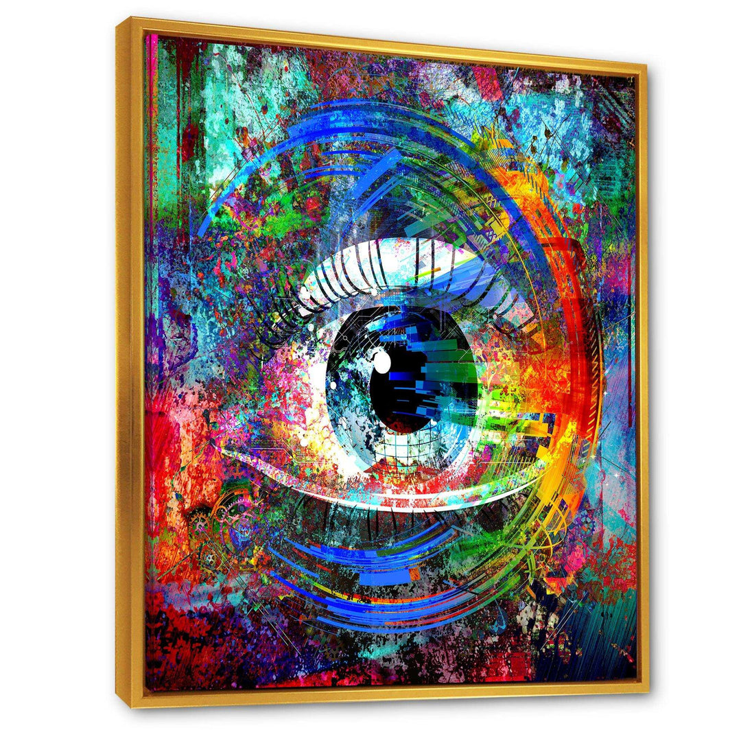 Magic Eye over Abstract Design - Modern Wall Art Prints