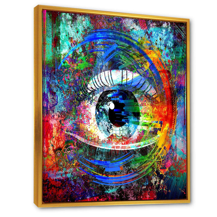 Magic Eye over Abstract Design - Modern Wall Art Prints