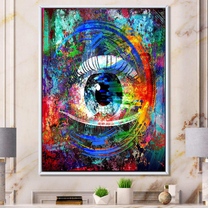 Magic Eye over Abstract Design - Modern Wall Art Prints