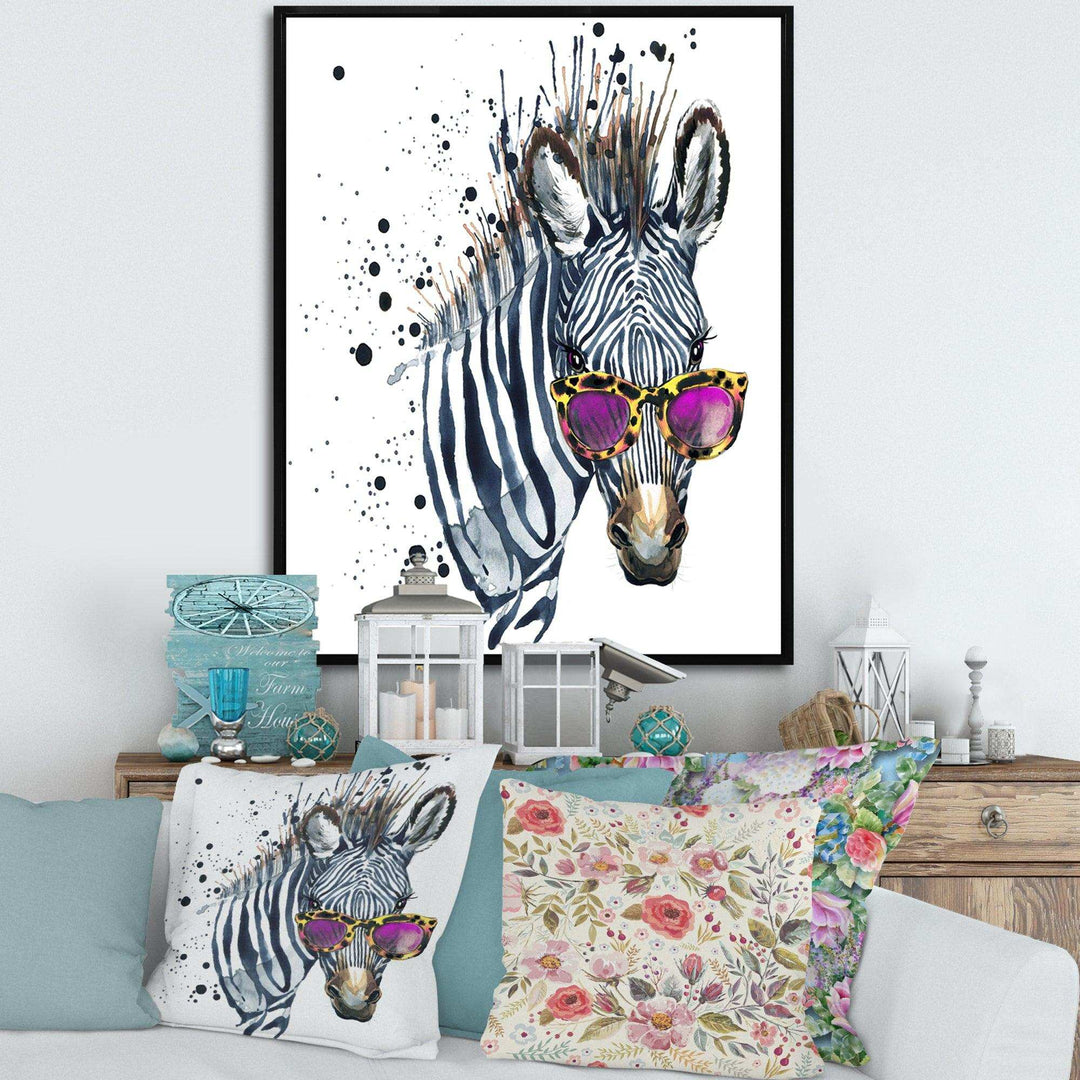 Funny Zebra Watercolor
