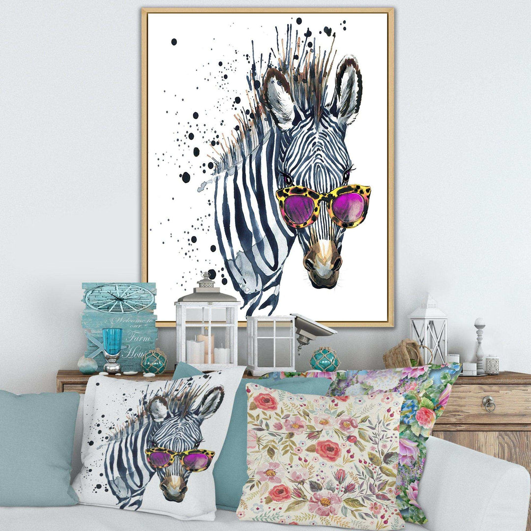 Funny Zebra Watercolor