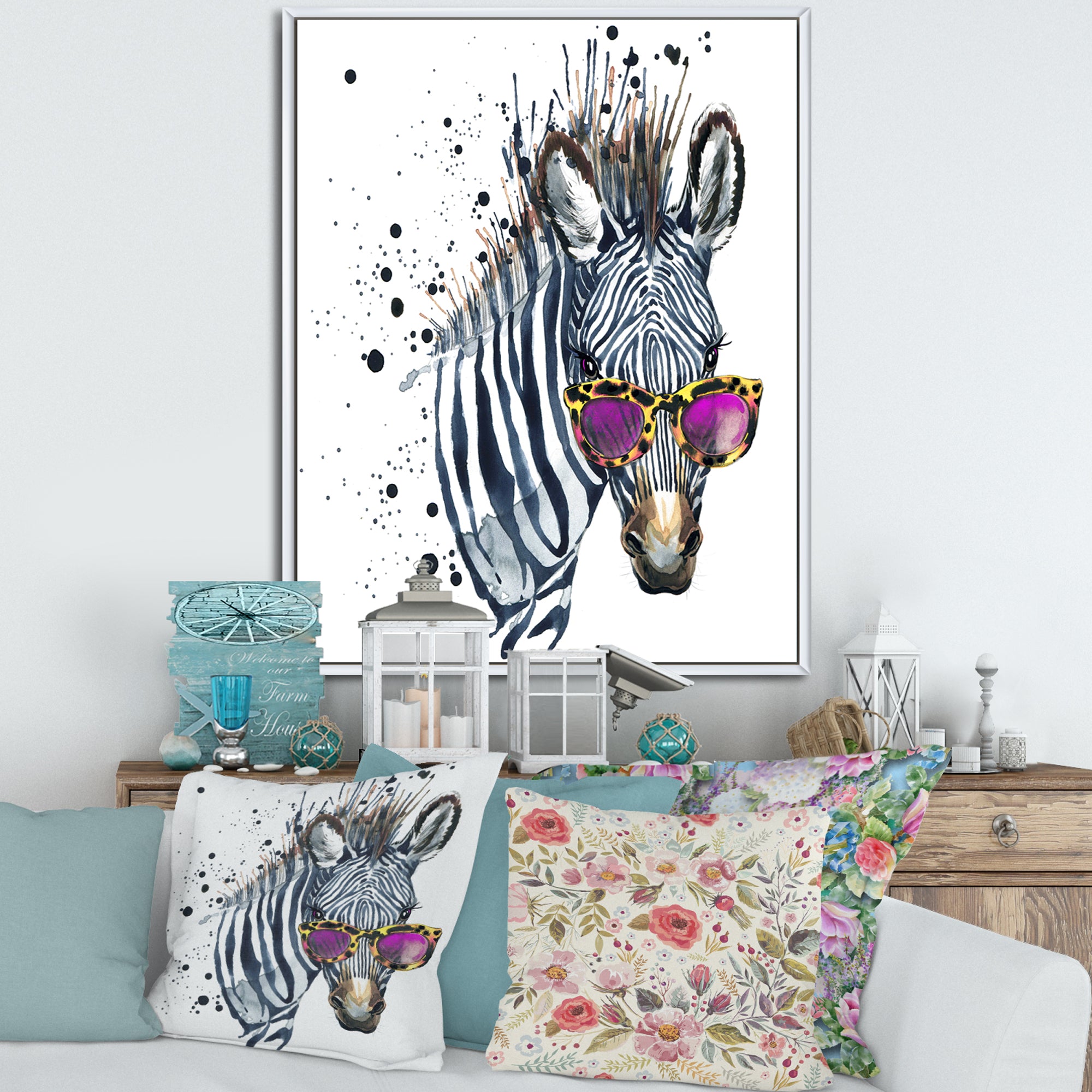 Funny Zebra Watercolor