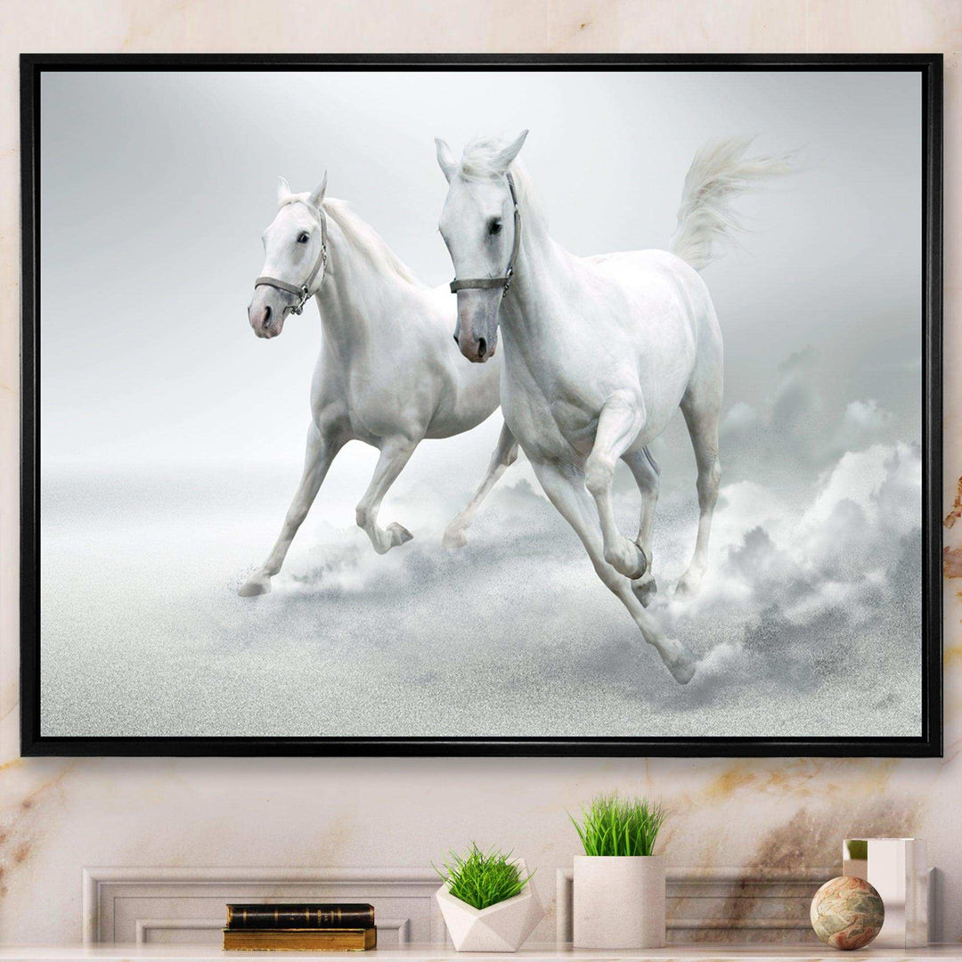 Running White Horses