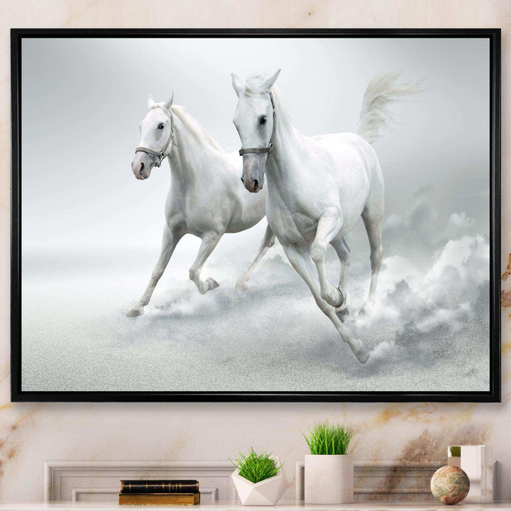 Running White Horses