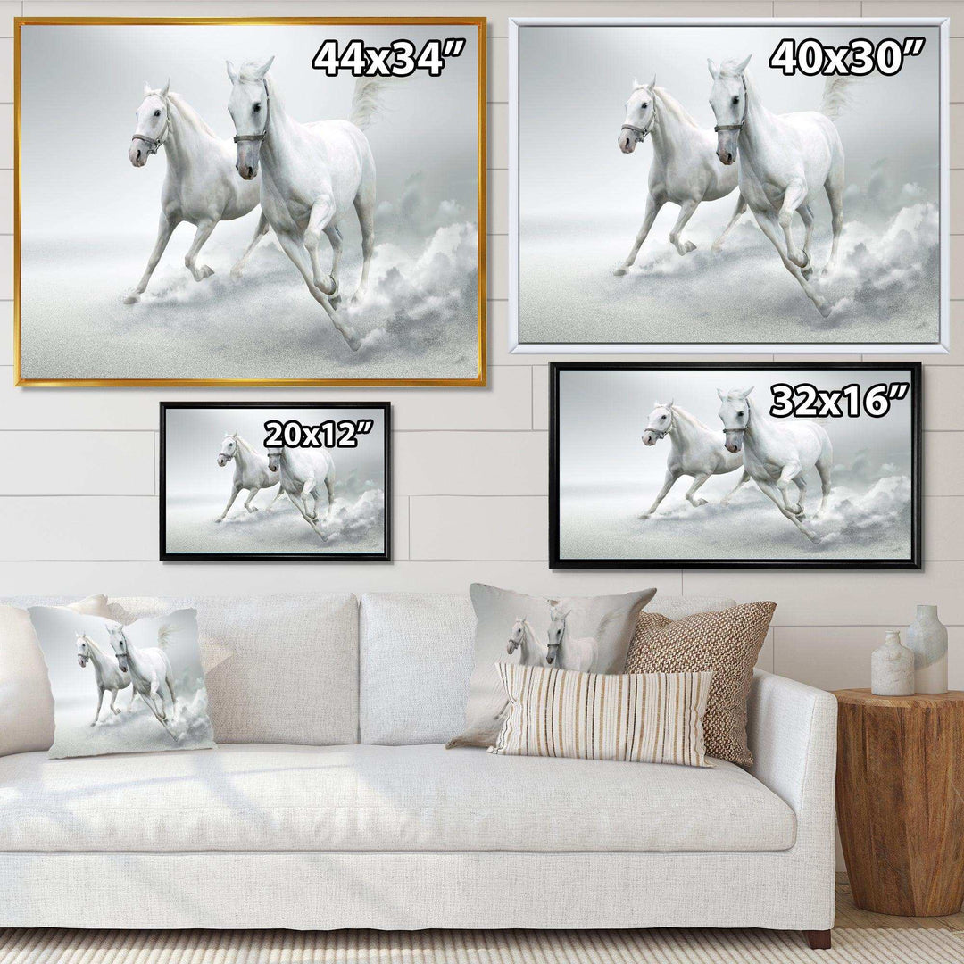 Running White Horses
