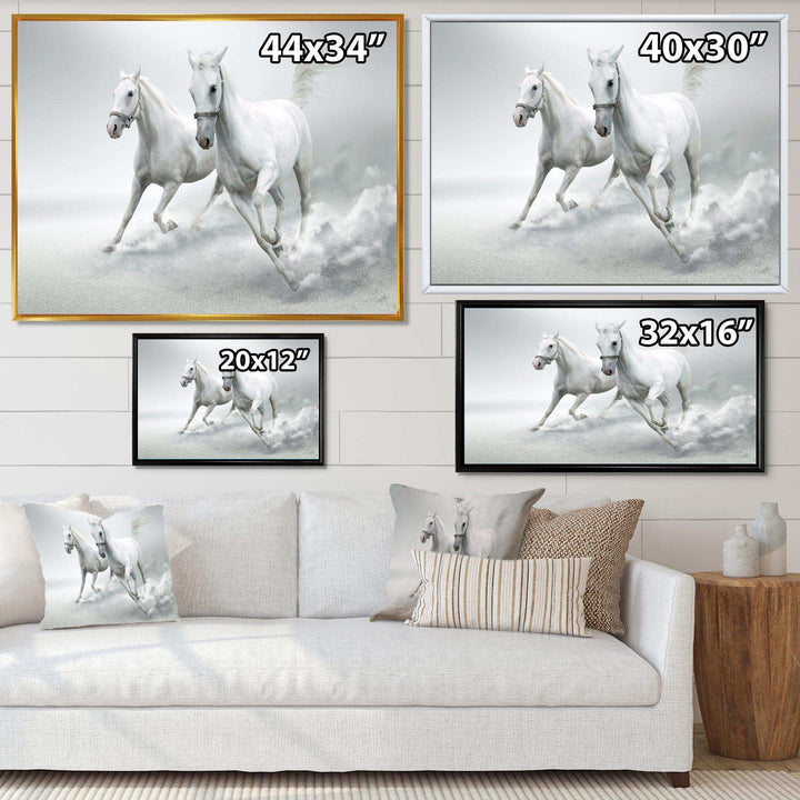 Running White Horses