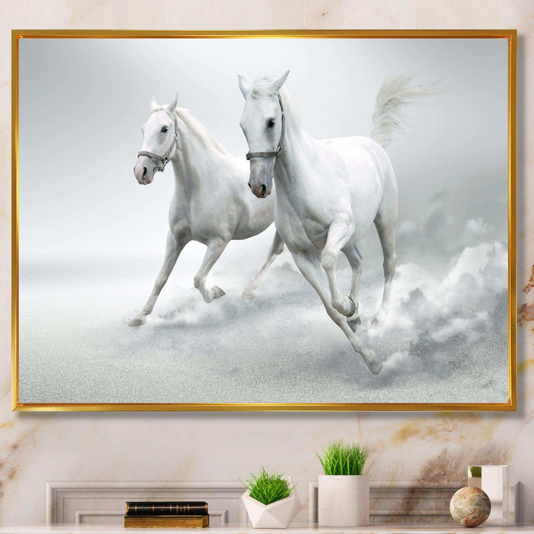 Running White Horses