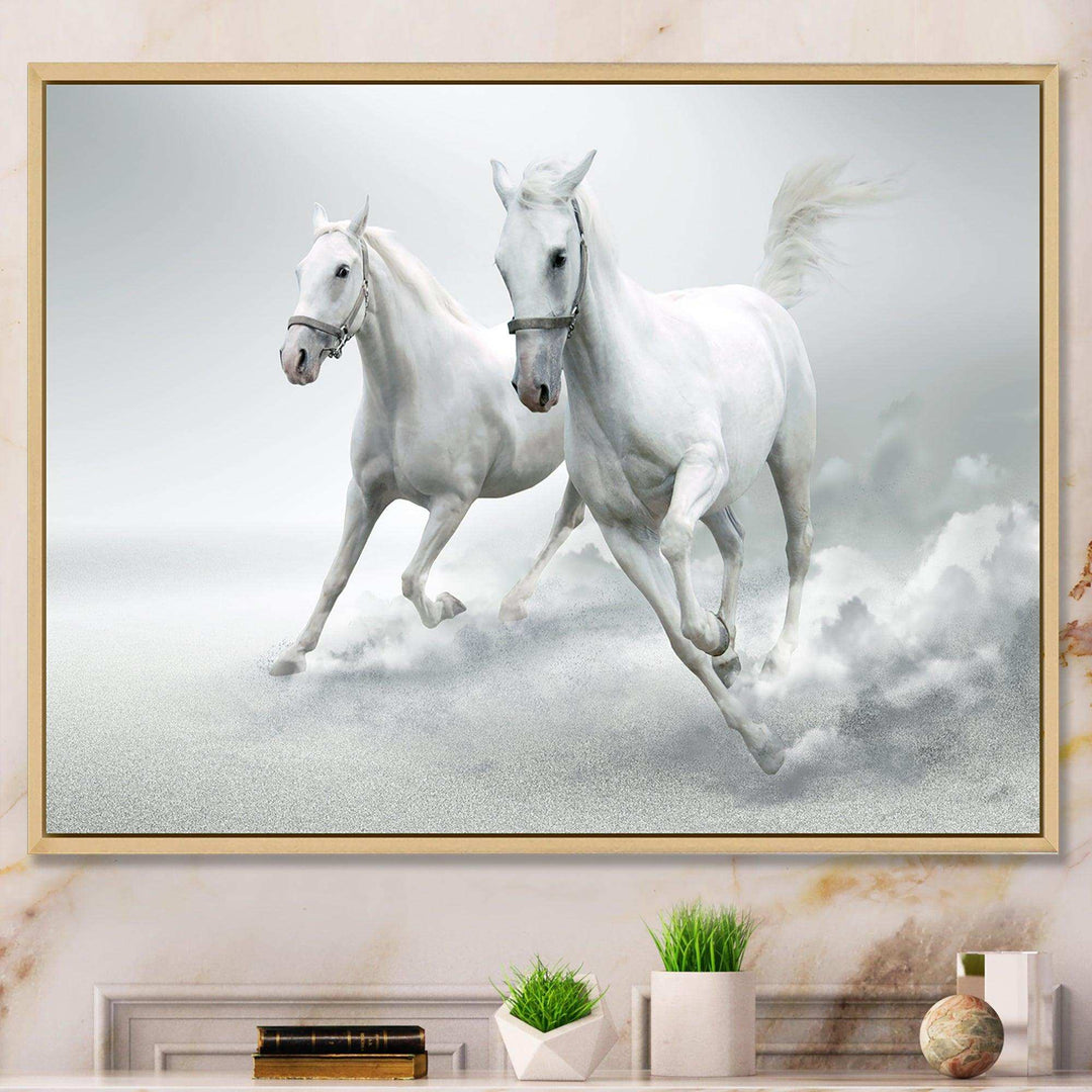 Running White Horses