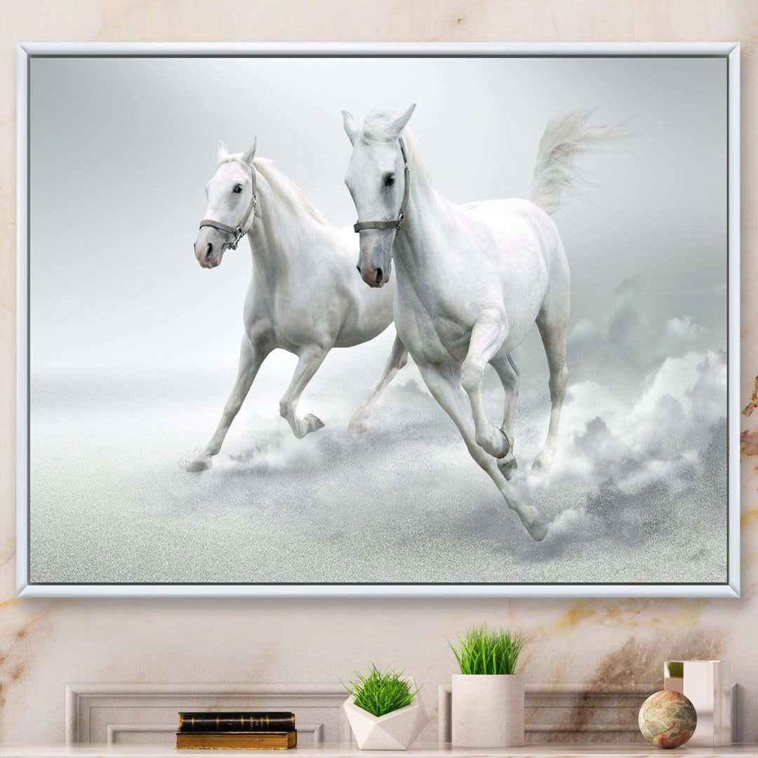 Running White Horses