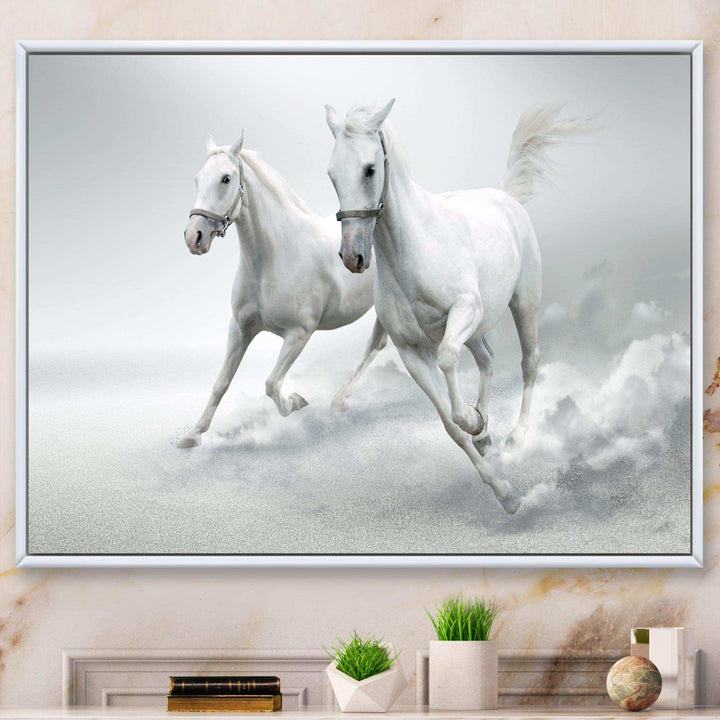 Running White Horses