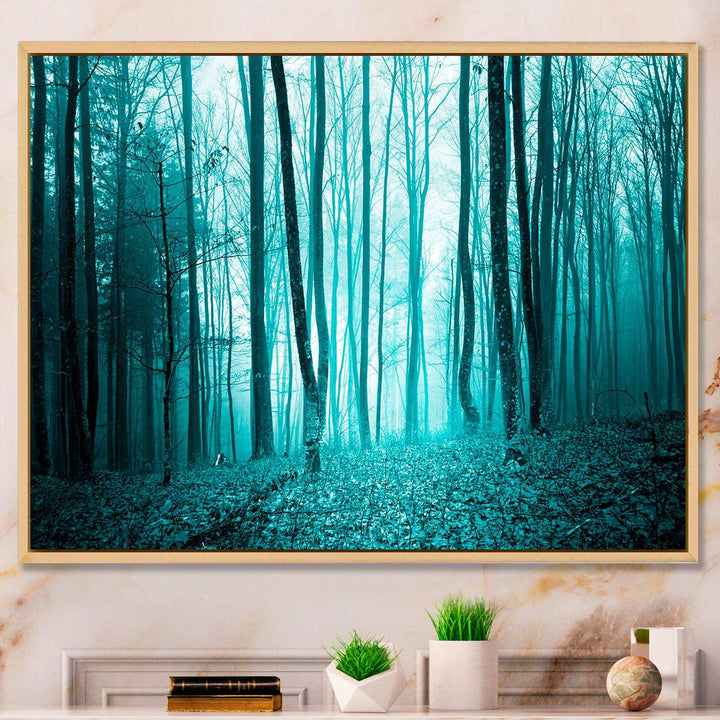 Turquoise Colored Magic Forest