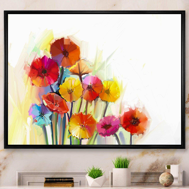 Colorful Gerbera Flowers Watercolor