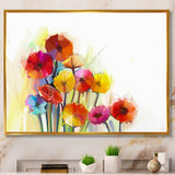 Colorful Gerbera Flowers Watercolor