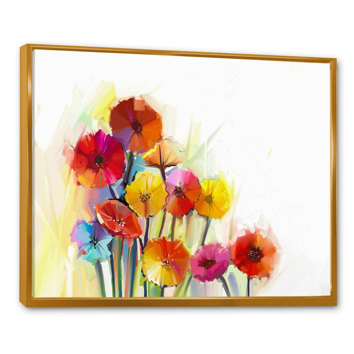 Colorful Gerbera Flowers Watercolor