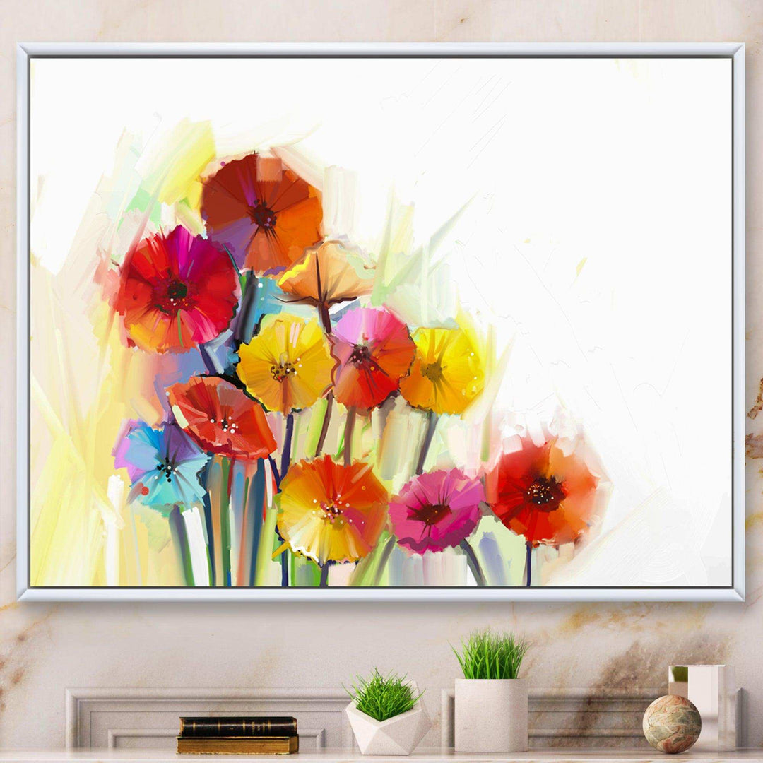 Colorful Gerbera Flowers Watercolor