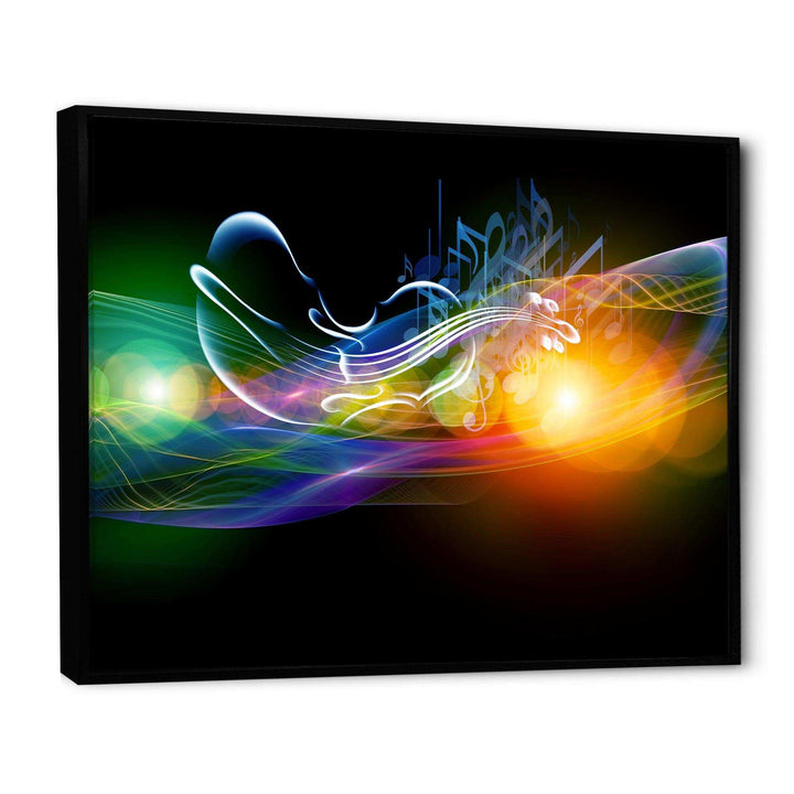 Waves of Music Fractal Design - Modern Living Room Wall Decor