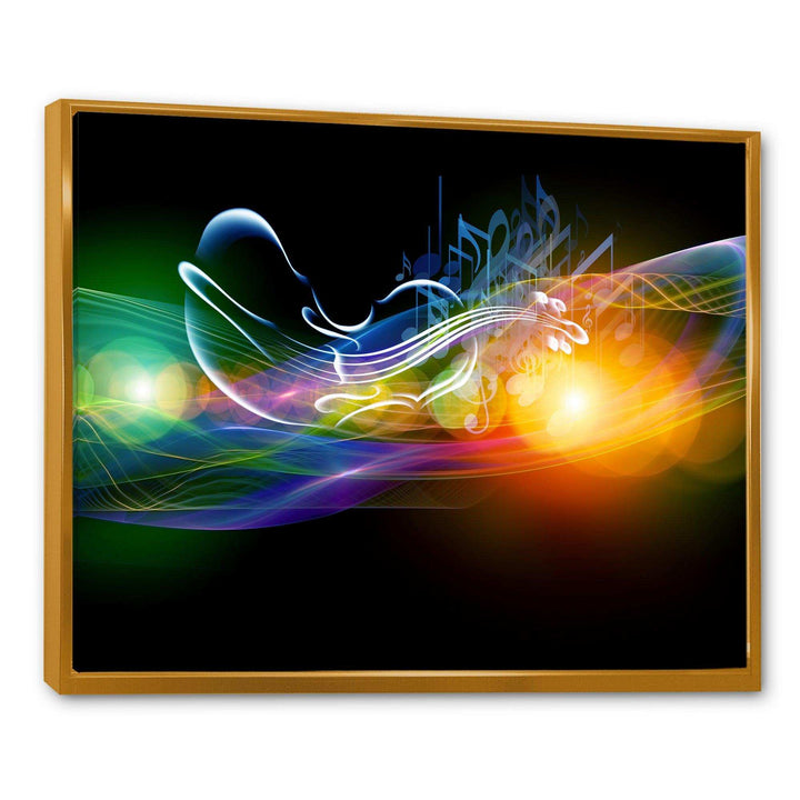 Waves of Music Fractal Design - Modern Living Room Wall Decor