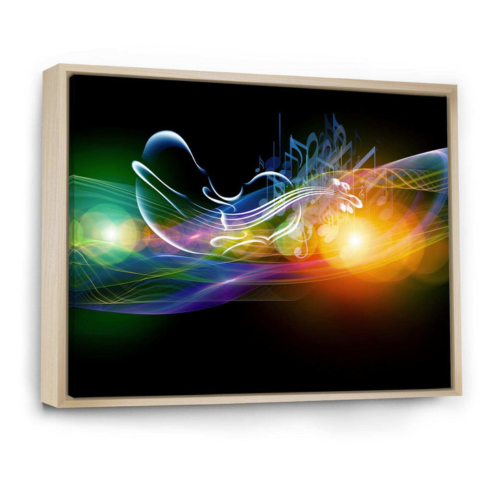 Waves of Music Fractal Design - Modern Living Room Wall Decor