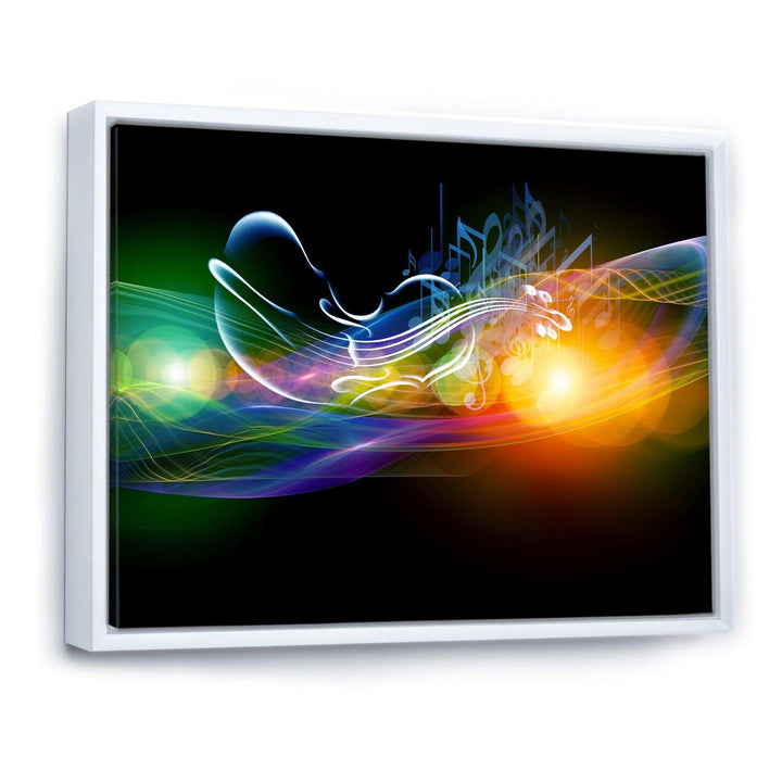 Waves of Music Fractal Design - Modern Living Room Wall Decor