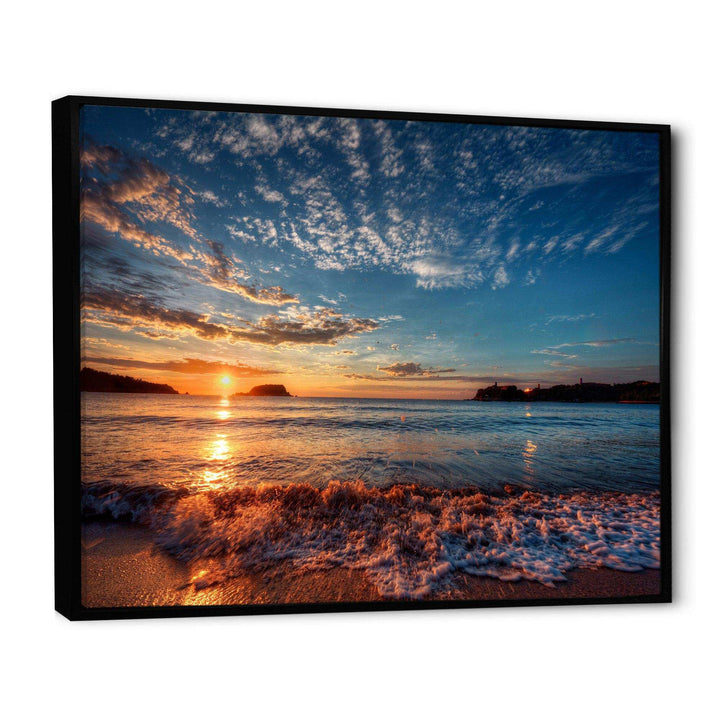 Tranquil Beach and Whimsical Clouds