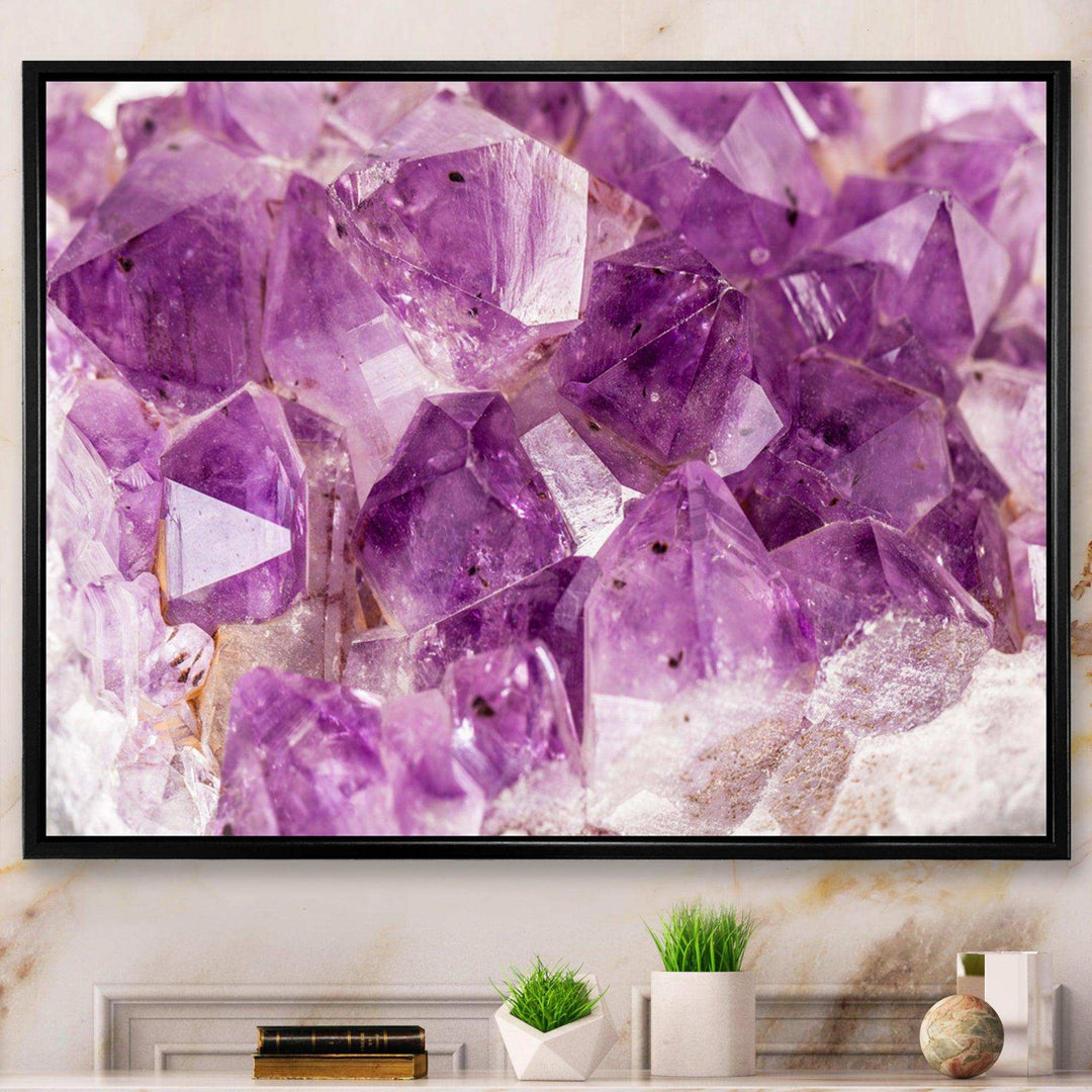 Purple Amethyst Macro - Modern Bedroom Wall Art