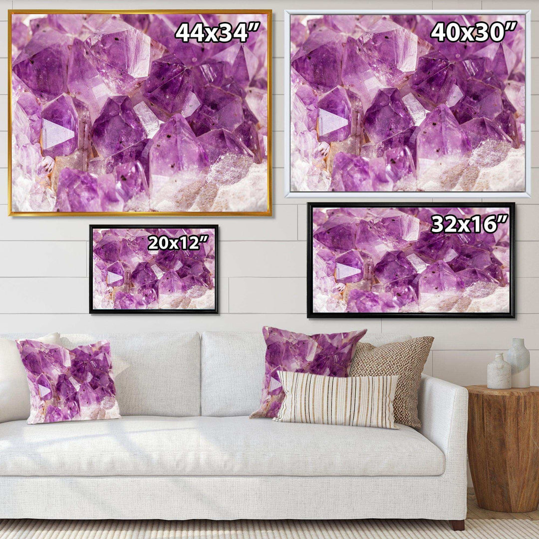 Purple Amethyst Macro - Modern Bedroom Wall Art