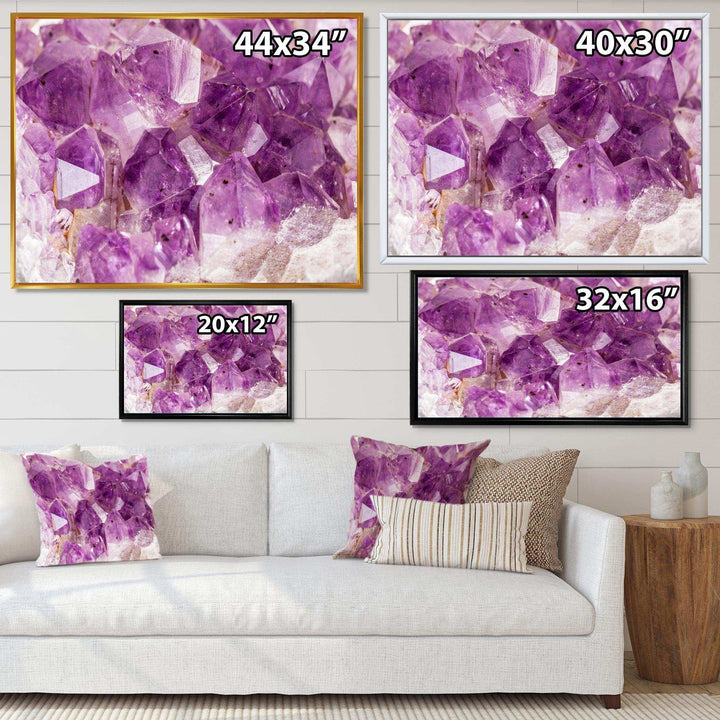 Purple Amethyst Macro - Modern Bedroom Wall Art