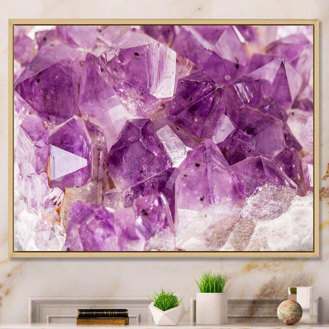 Purple Amethyst Macro - Modern Bedroom Wall Art